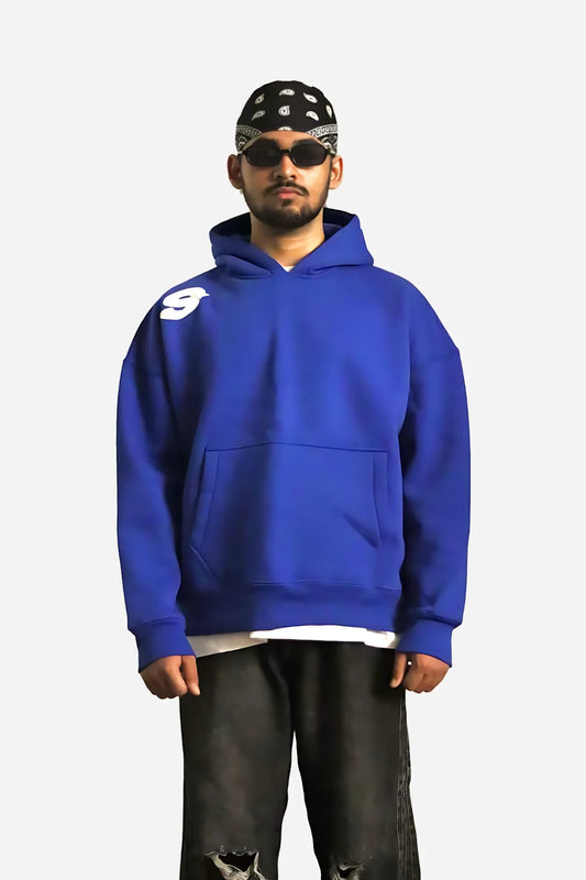 MESSED UP HOODIE BLUE