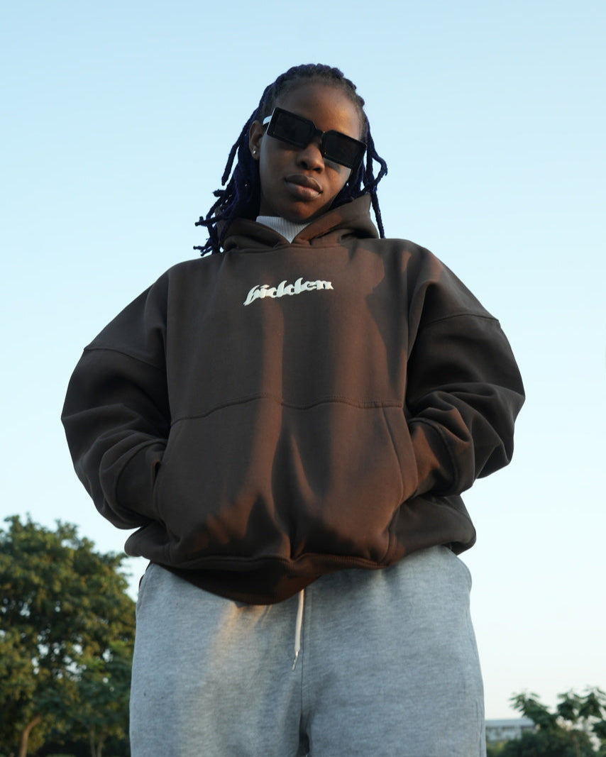 HIDDEN CULTURE HOODIE BROWN - SAEPIO