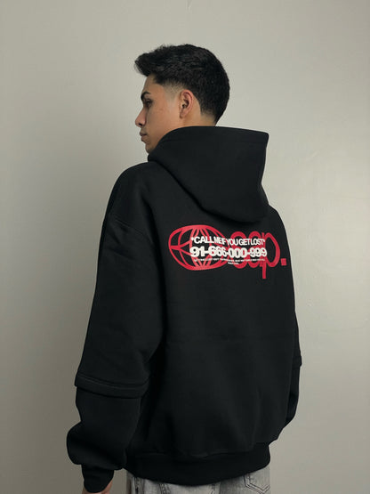 CALL ME HOODIE BLACK