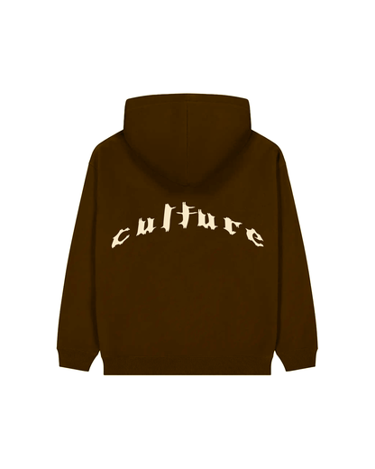HIDDEN CULTURE HOODIE BROWN - SAEPIO